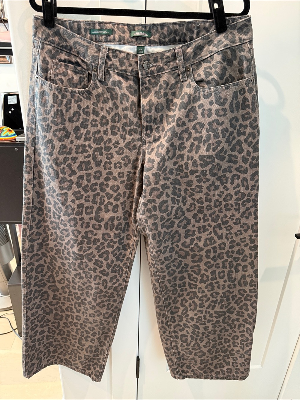 wild fable Leopard-Print Jeans in Taupe & Charcoal